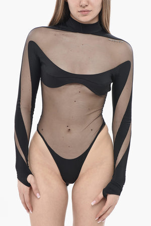 Mesh-Body BRA mit Reißverschluss hinten