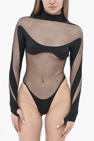 Mesh-Body BRA mit Reißverschluss hinten