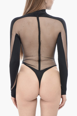 Mesh-Body BRA mit Reißverschluss hinten