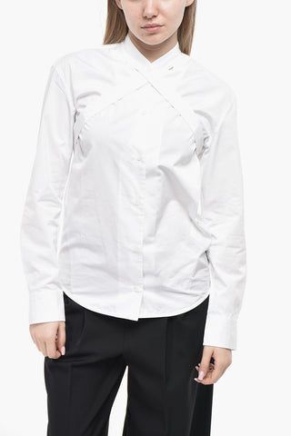 Bluse CROSSBELT aus Baumwoll-Popeline