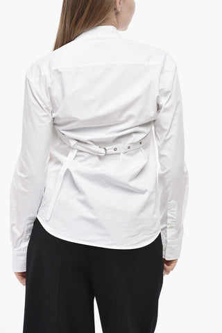 Bluse CROSSBELT aus Baumwoll-Popeline