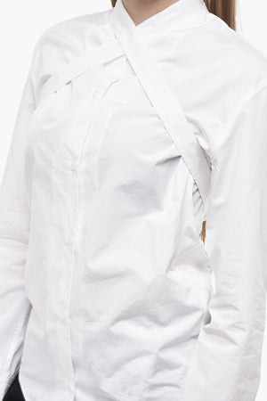 Bluse CROSSBELT aus Baumwoll-Popeline