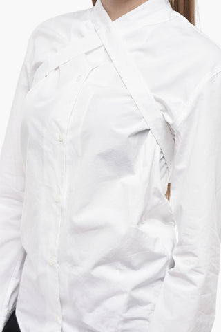 Bluse CROSSBELT aus Baumwoll-Popeline