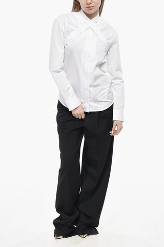 Bluse CROSSBELT aus Baumwoll-Popeline