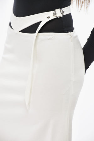 Jersey Midi Skirt with Belt