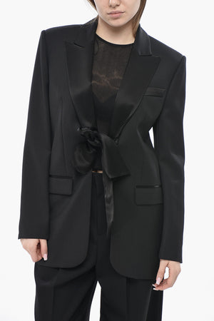 Blazer in Misto Lana GAZZELLA con Fiocco in Satin