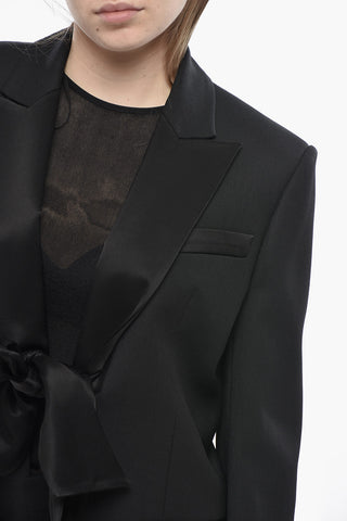 Wool-Blend Blazer GAZZELLA With Satin Bow