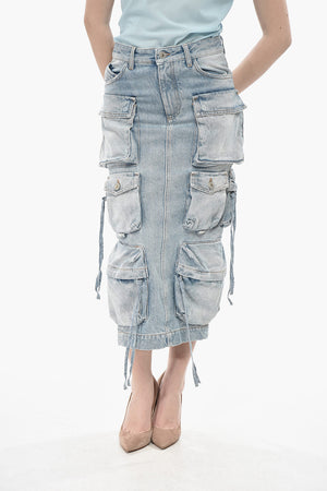 Gonna Cargo Midi in Denim