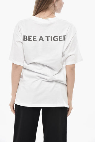 Baumwoll-T-Shirt Mit Rundhalsausschnitt Und Frontlogo
