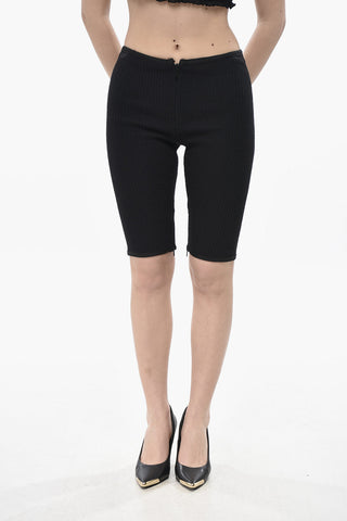 Biker-Shorts aus Smockstoff