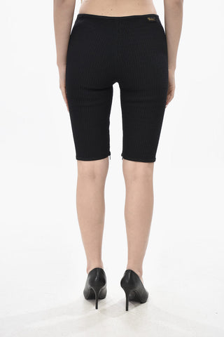Biker-Shorts aus Smockstoff