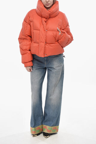 Cropped-Fit-Steppjacke PUFFA Mit Verdecktem Verschluss