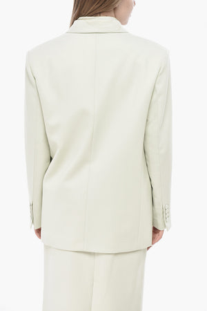 Oversized Doppelreihiger Blazer Aus Stretch-Schurwolle