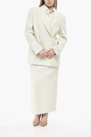 Blazer Doppiopetto Oversized in Lana Vergine Stretch