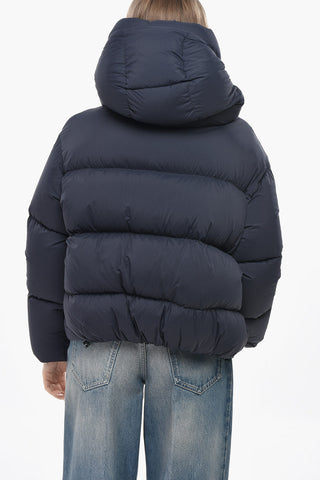 Einfarbige Daunenjacke CLOUD Mit Kapuze