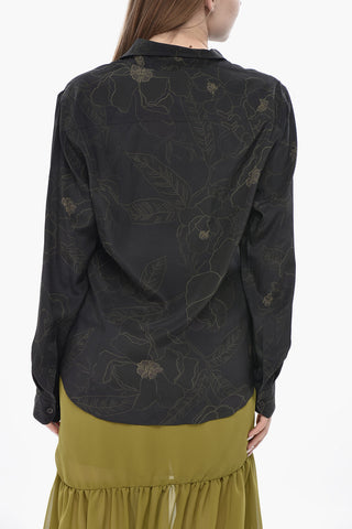 Silk Blouse CHOWY with Floral Pattern