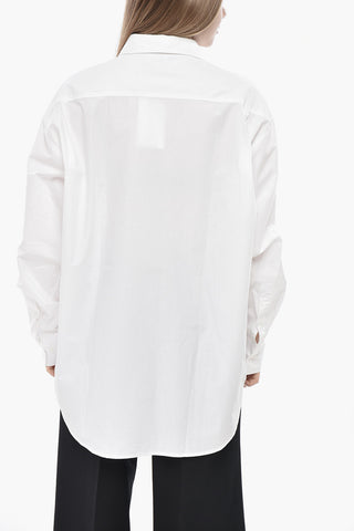 Camicia Oversized in Popeline di Cotone