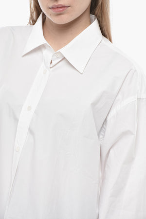 Camicia Oversized in Popeline di Cotone