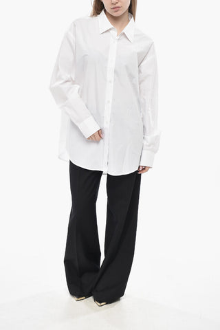 Camicia Oversized in Popeline di Cotone