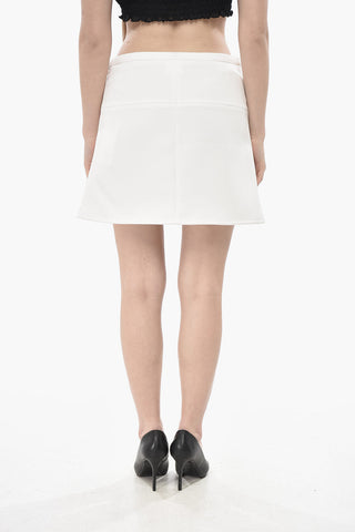 Wool-Blend Wrap Miniskirt