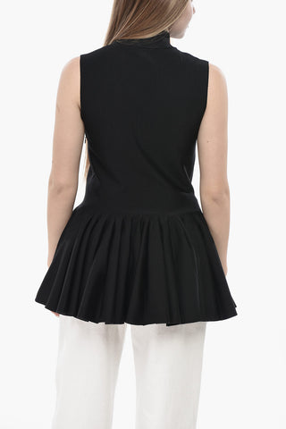 Ärmelloses Peplum-Stricktop