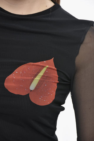 메쉬 롱슬리브 탑 ANTHURIUM