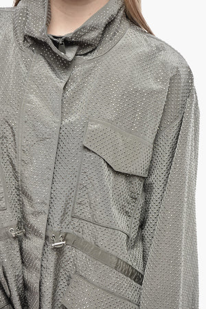 Nylon Utility Jacket PESCATORE With All-Over Studs