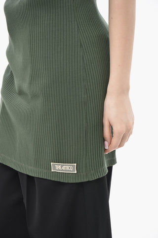Tank Top Lungo in Cotone a Costine