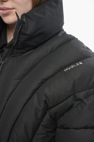 Cropped-Fit-Pufferjacke mit Frontreißverschluss