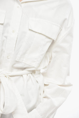 Cotton-Blend Sahariana Shirt With Belt