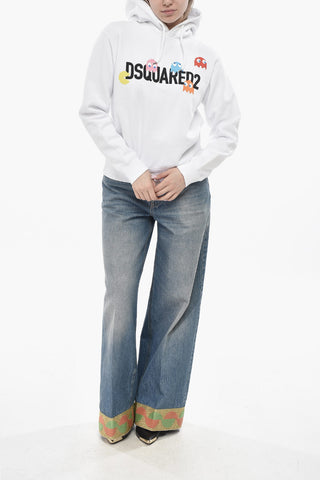 PAC-MAN 무지 후디 COOL FIT 앞면 프린트