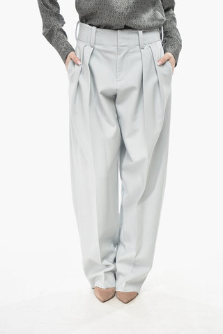 Two-Pleat Stretch Virgin Wool Trousers