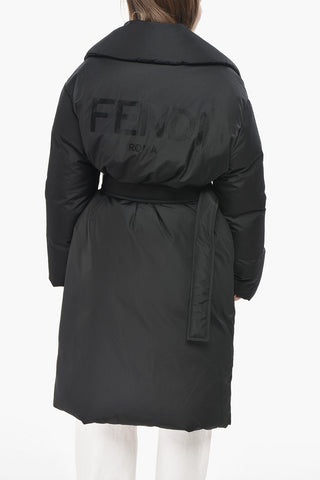 Cappotto Puffer Doppiopetto con Cintura