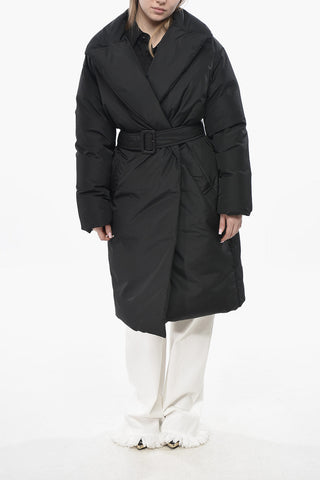 Cappotto Puffer Doppiopetto con Cintura