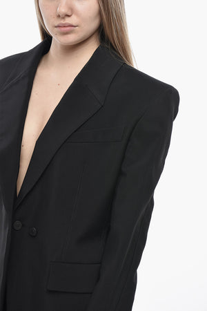 Bare-Back Blazer with Padded Straps