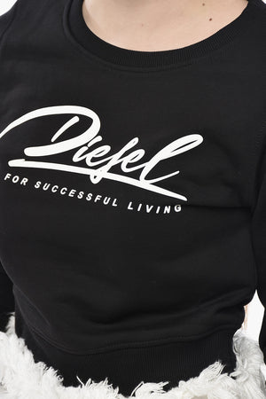 Crewneck Sweatshirt F-SLIMMY Cropped Fit With Embossed Logo