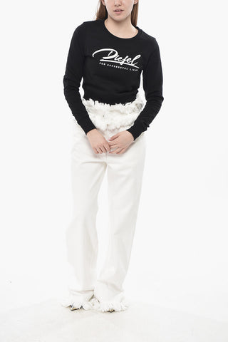 Crewneck Sweatshirt F-SLIMMY Cropped Fit With Embossed Logo