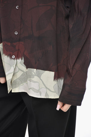 Seidenbluse CASIO mit kontrastierendem Saum