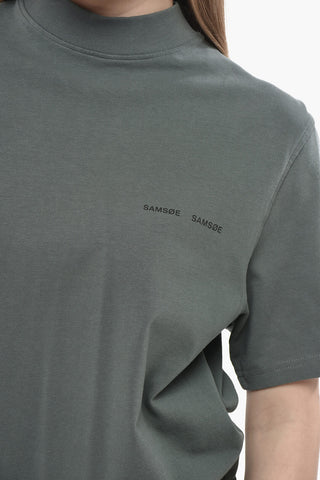 T-Shirt Girocollo NORSBRO in Tinta Unita con Logo Stampato