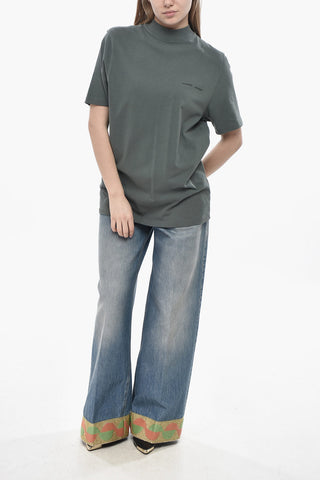 T-Shirt Girocollo NORSBRO in Tinta Unita con Logo Stampato