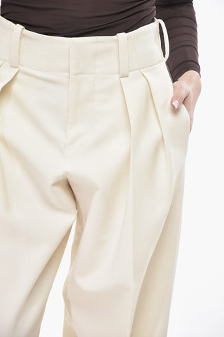 Two-Pleat Stretch Virgin Wool Trousers