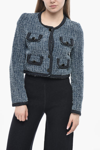 Tweed-Cardigan Mit Klappentaschen