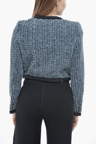 Tweed-Cardigan Mit Klappentaschen