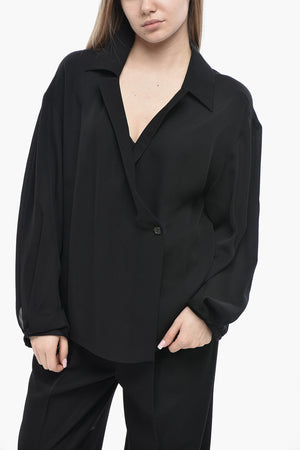 Silk Blouse ASHTON with Wrap Design