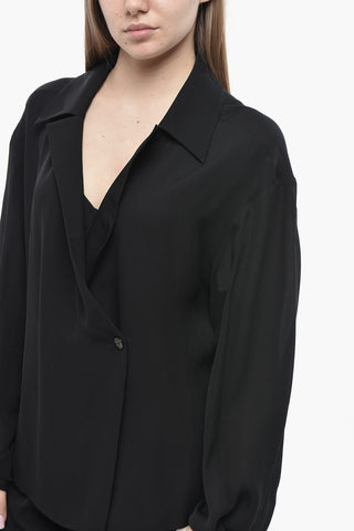 Silk Blouse ASHTON with Wrap Design