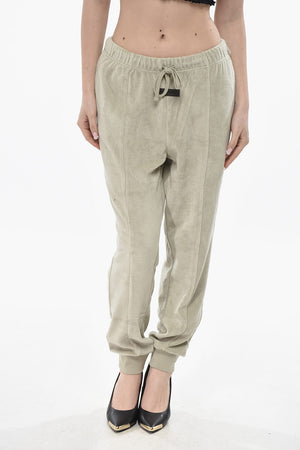 ESSENTIALS Hose Aus Velours Mit Bündchen Und Gummizug In Der Taille