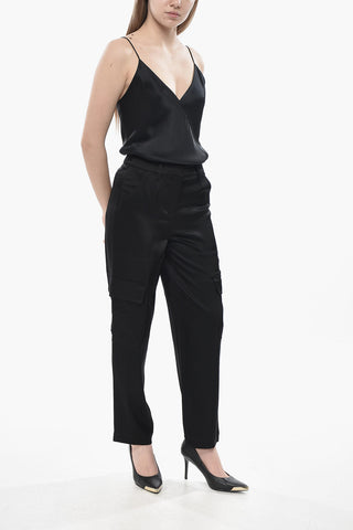 새틴 카고 팬츠 벨트 고리