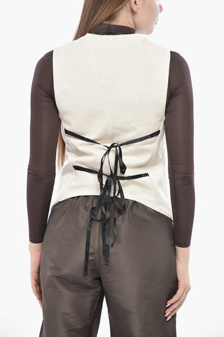 REIMAGINE Denim Gilet with Welt Pockets