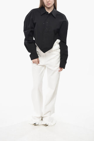 Camicia Cropped Fit in Cotone