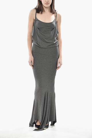 Double-Layer Jersey Slip Dress